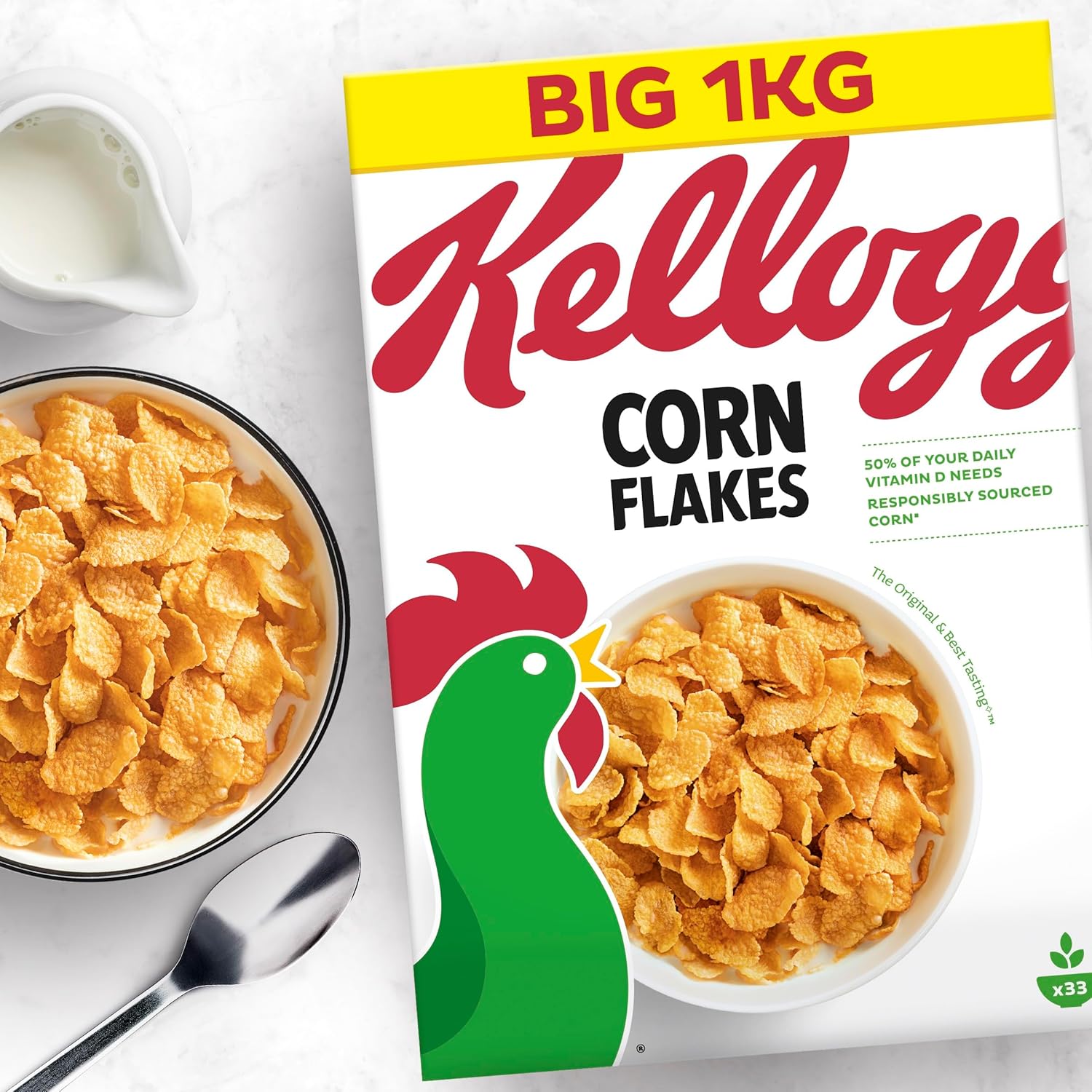 Kellogg's Corn Flakes Breakfast Cereal, 1kg-1