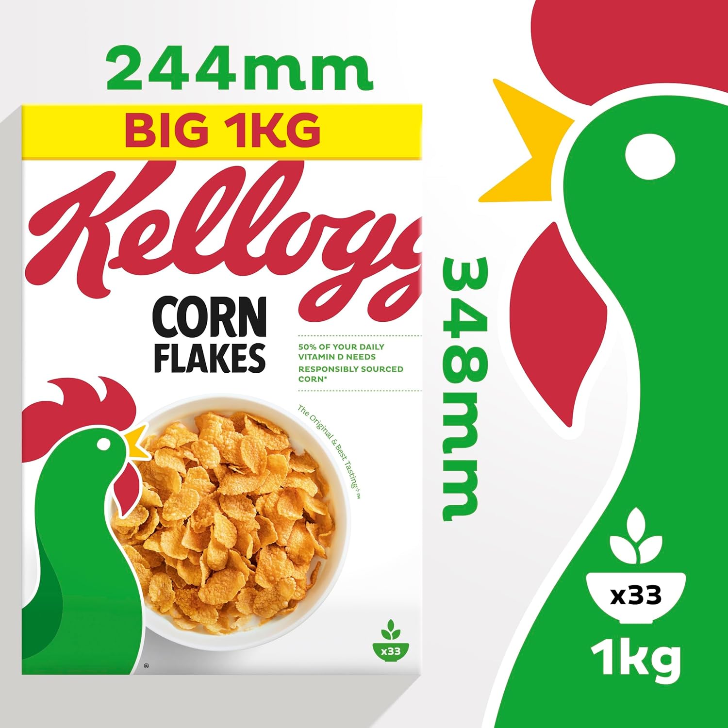 Kellogg's Corn Flakes Breakfast Cereal, 1kg-5