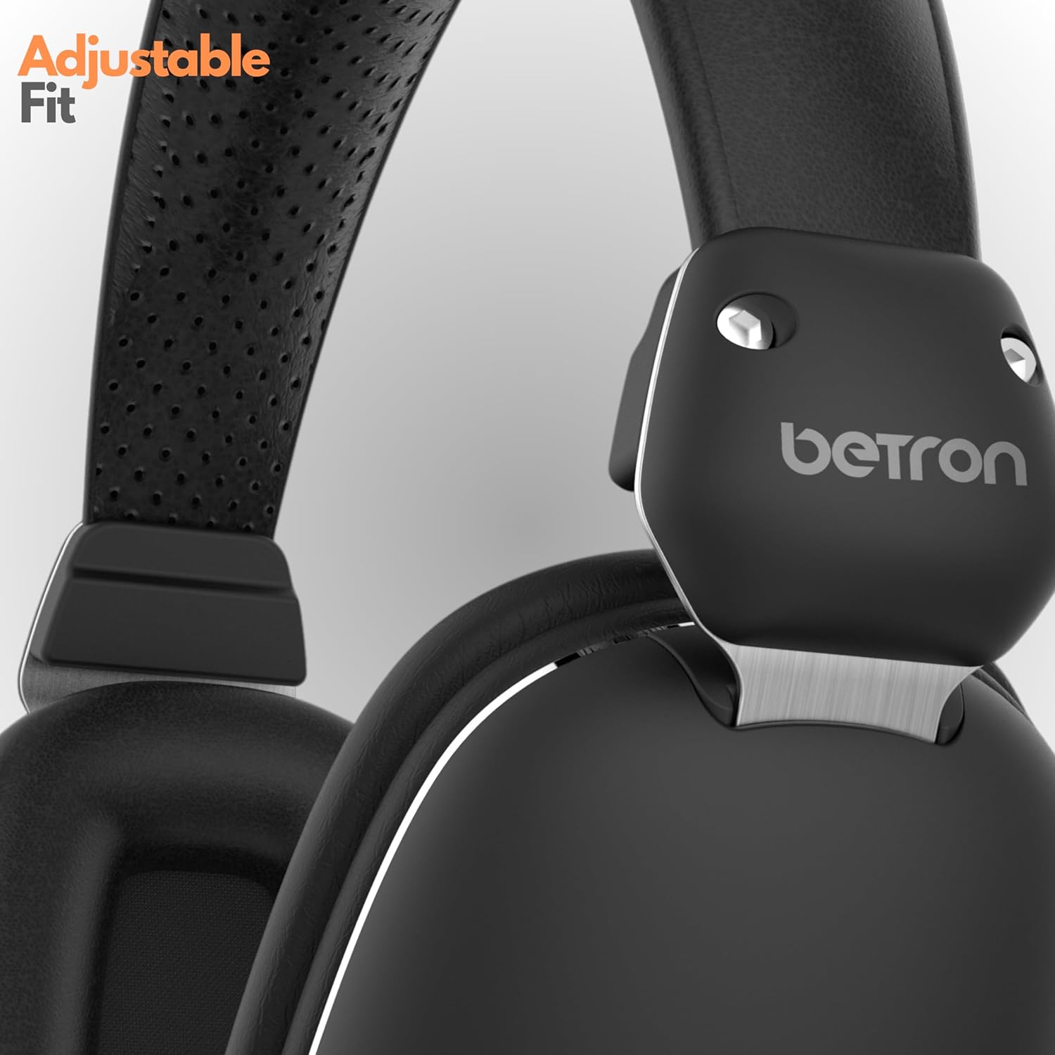 Betron HD500 Wired On-Ear Headphones with Bass Driven Sound Black-4