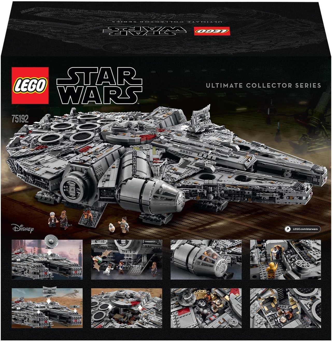 LEGO Star Wars Millennium Falcon, UCS Set for Adults, Model Kit to Build with Han Solo, Princess Leia & Chewbacca Minifigures, Plus Droid Figure, Collectible Gifts for Teenagers, Boys and Girls 75192-8