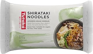 Yutaka White Shirataki Noodles, 375g Net / 170g drained | Authentic Japanese Konjac Noodles | Multipack of 12 | Vegan | Gluten Free | High Fibre | Almost Zero carb or calories