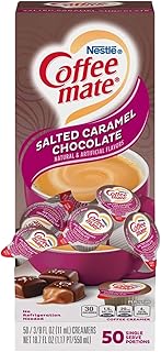 Coffee-Mate Liquid Coffee Creamer, Salted Caramel Chocolate, 0.375 oz Mini Cups, 50/Box NES STCRMCRMR by Coffee-mate