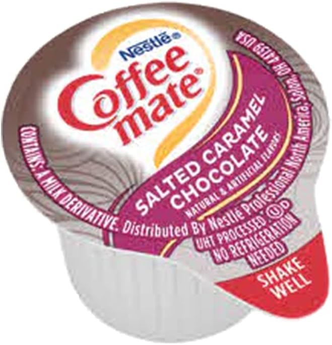 Coffee-Mate Liquid Coffee Creamer, Salted Caramel Chocolate, 0.375 oz Mini Cups, 50/Box NES STCRMCRMR by Coffee-mate-1