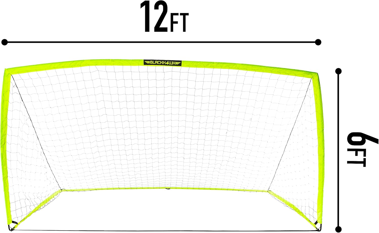 Franklin Sports Blackhawk Portable Soccer Goal - Pop-Up Soccer Goal and Net - Indoor or Outdoor Soccer Goal - Goal Folds For Storage - 12'x6', 9'x5.6', 6.5'x3.25 or 4'x3' Soccer Goal-1