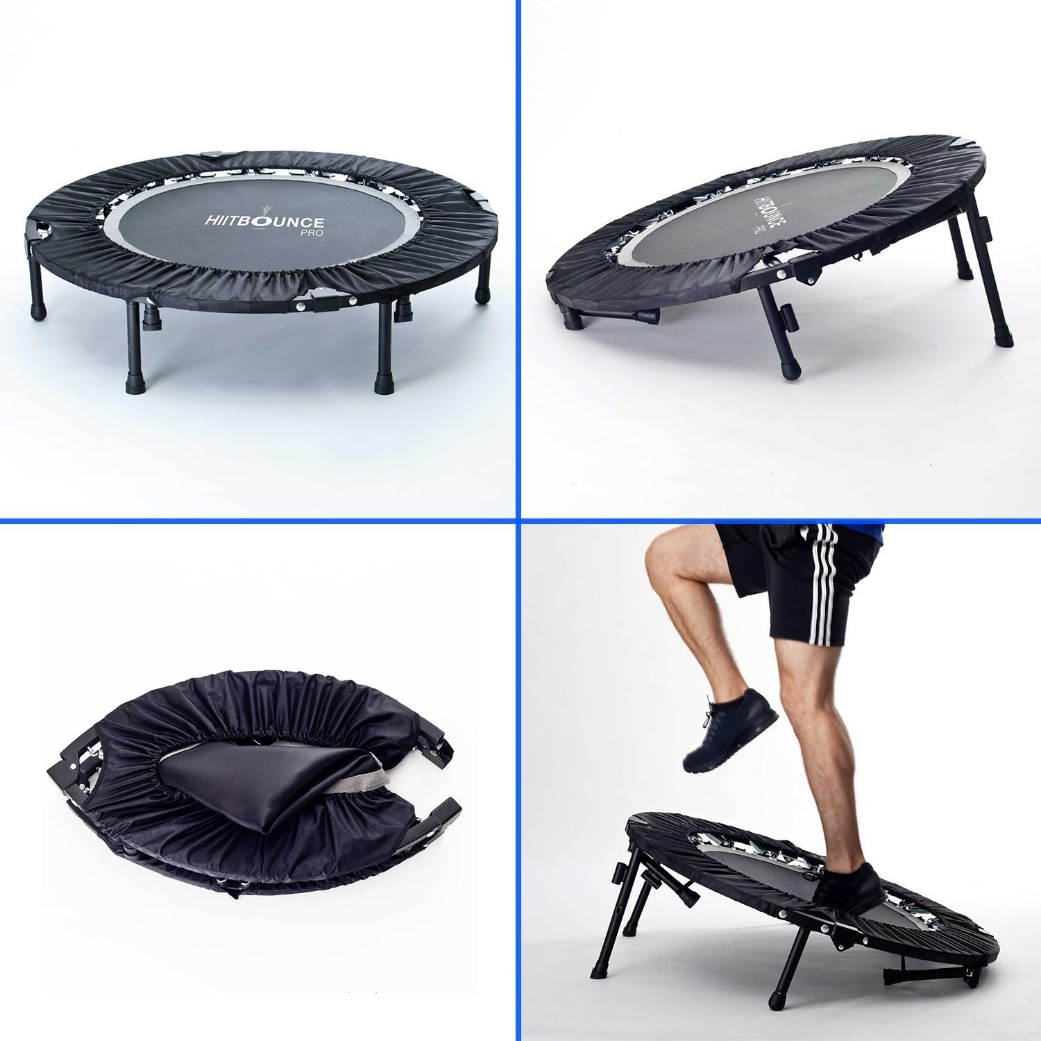 MaXimus HIIT Bounce PRO | Exercise Trampoline For Adults with Handle Bar | Folding Rebounder with Flat or Incline For Awesome Cardio Strength & Tone | Includes DVDs for Fitness, Runners & Weight Loss-5