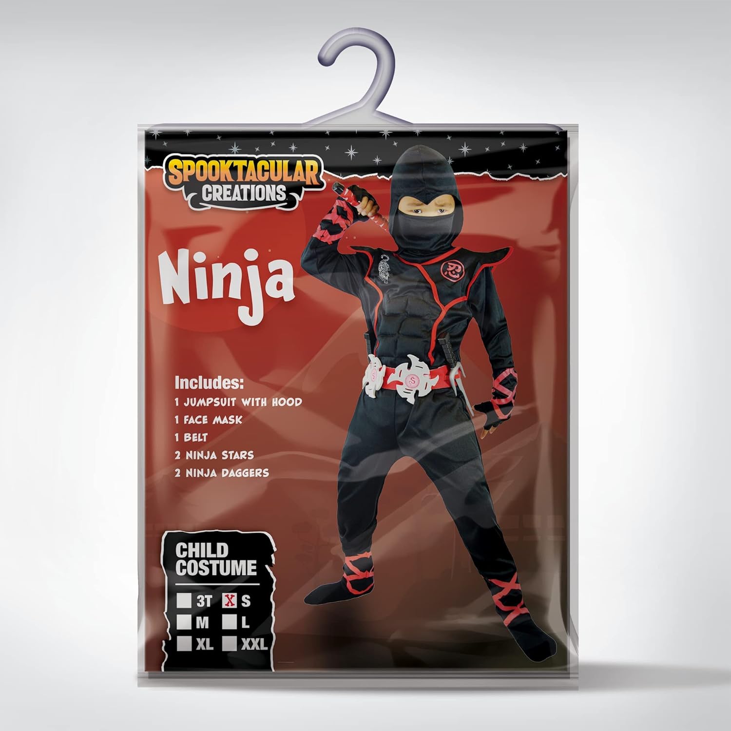 Spooktacular Creations Deluxe Boys Ninja Costume for Kids, Ninja Cosplay Costume for Boys and Girls, Ninja Fancy Dress Costume Halloween, Carnival Costume-5