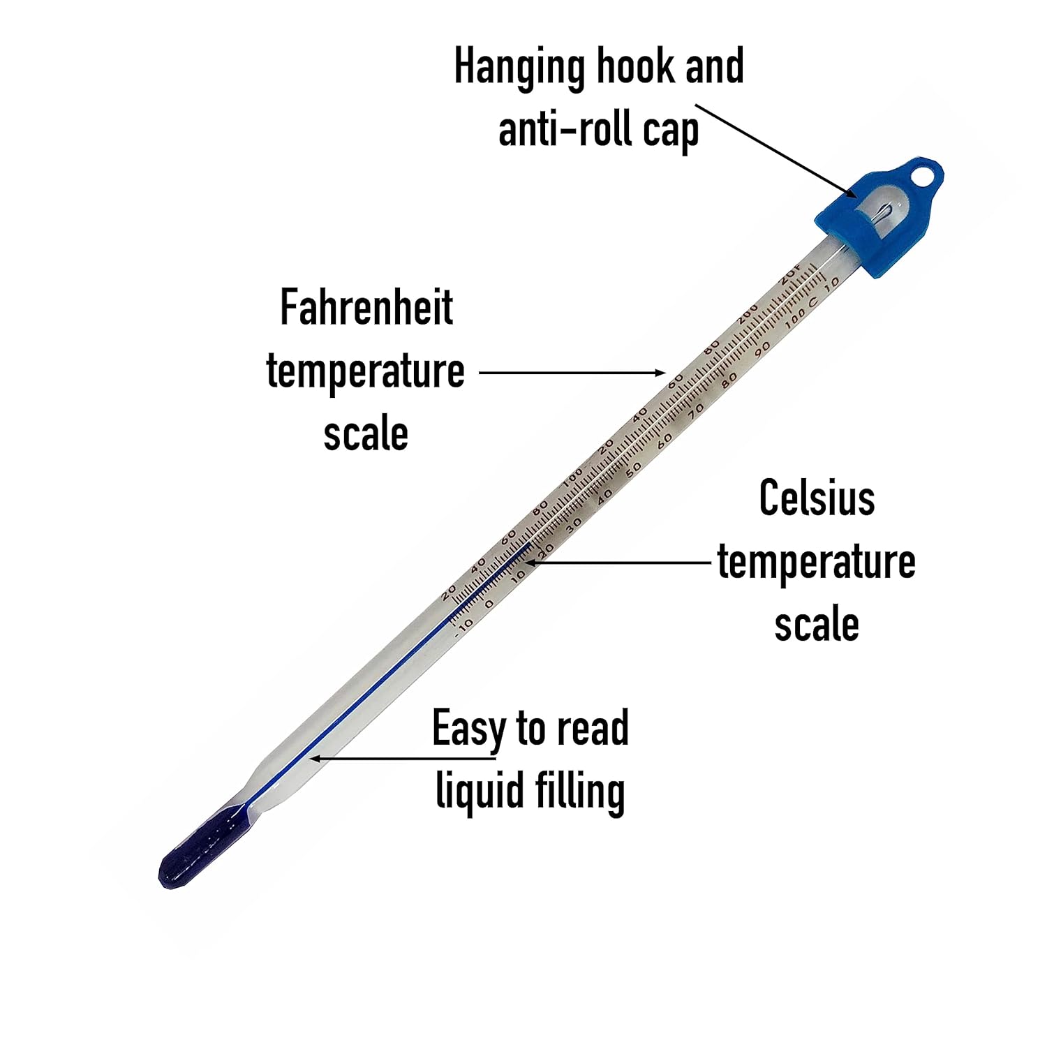 Glass Thermometer -10 to +110 155 mm Water Temperature Thermometer Lab & Scientific Products For Measuring Water Liquid Home Brew Wine and Beer Or For Laboratory Lab Scientific Use Made In UK-4