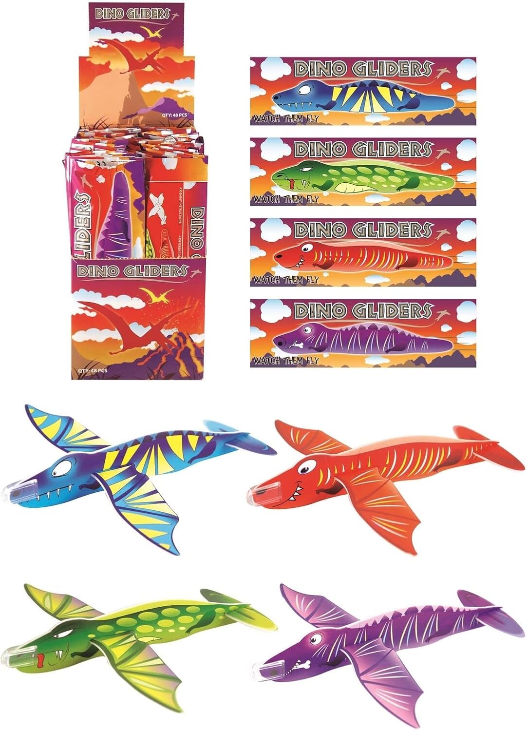 G4GADGET Pack of 12 Dinosaur Flying Glider Planes Kids Gift-Party Loot Bag Stocking Fillers Fun-3