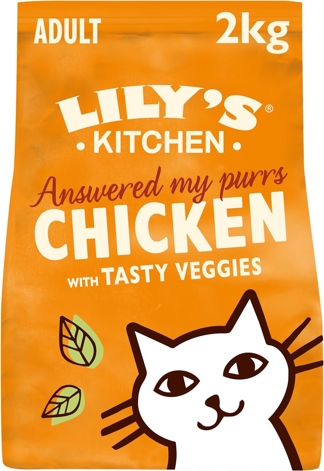 Lily's Kitchen Made with Natural Ingredients Adult Dry Cat Food Bag Chicken with Veggies Grain-Free Recipe 2kg-0