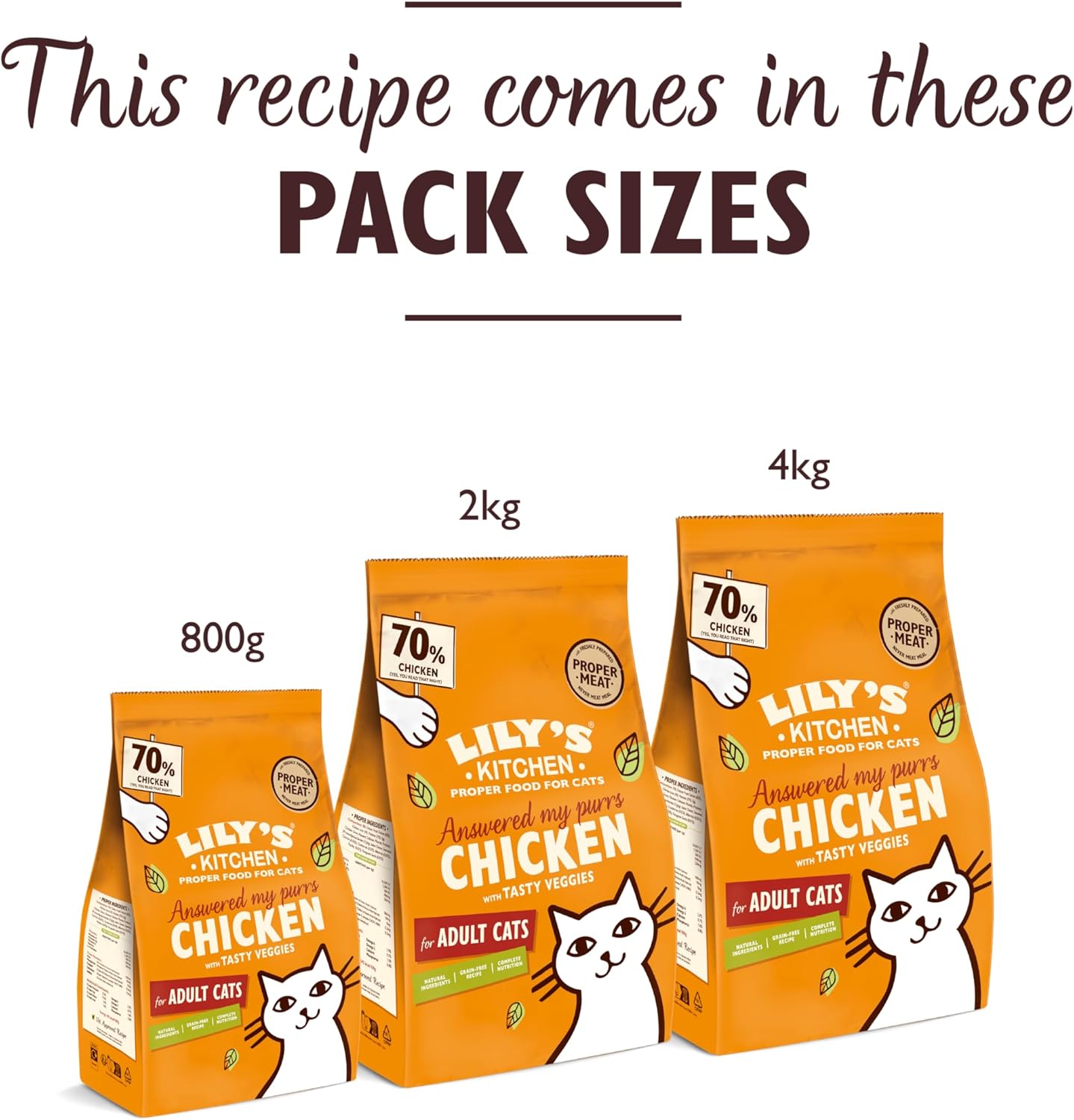 Lily's Kitchen Made with Natural Ingredients Adult Dry Cat Food Bag Chicken with Veggies Grain-Free Recipe 2kg-5