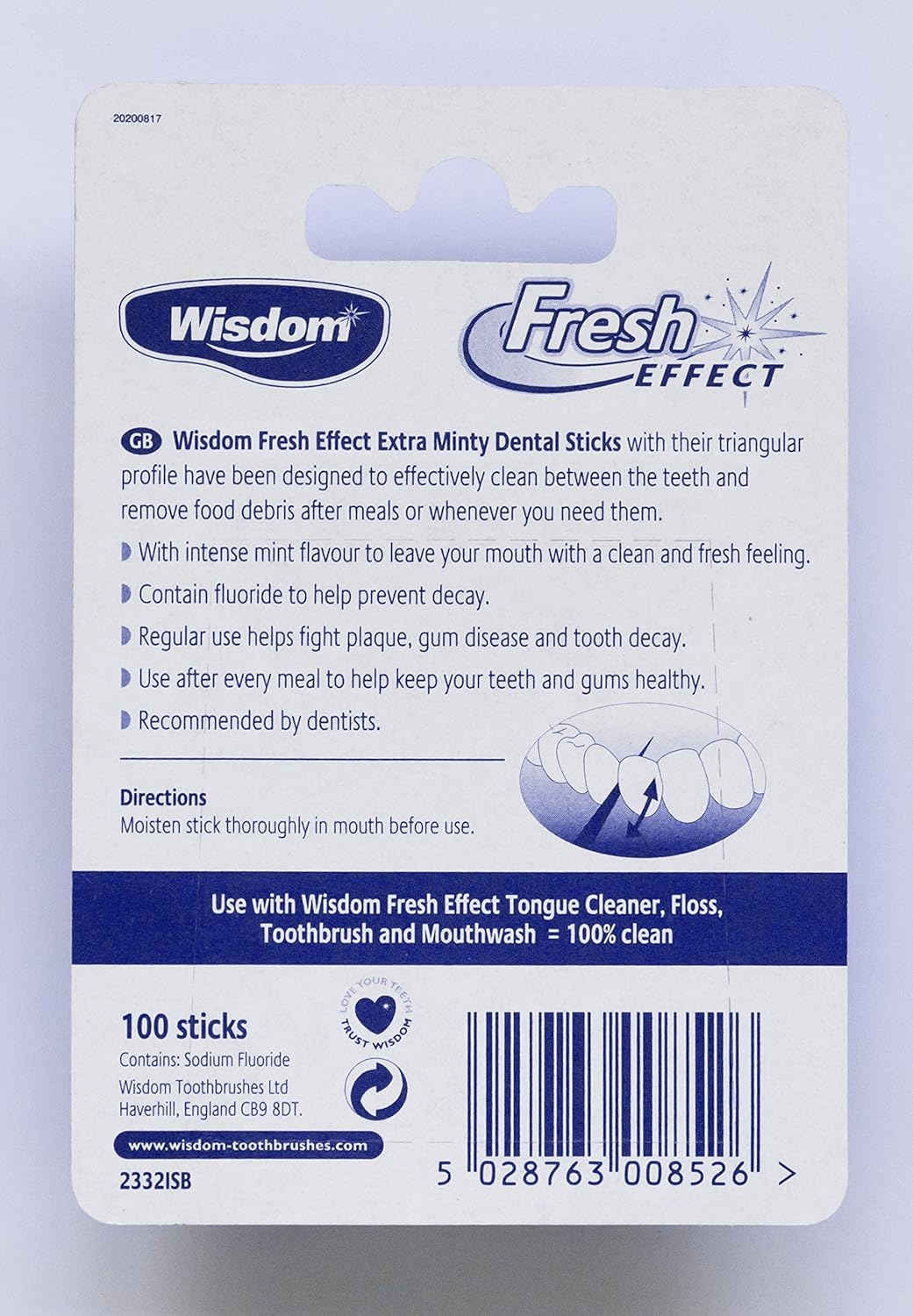 Wisdom Fresh Effect Dental Wood-Count, Pack of 4, 400-Count-1