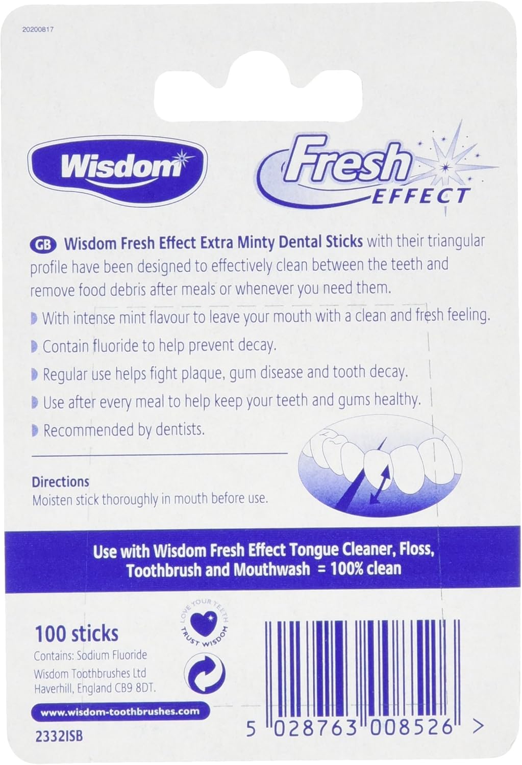 Wisdom Fresh Effect Dental Wood-Count, Pack of 4, 400-Count-2