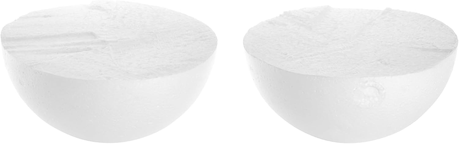 2 Pack Large Foam Balls for Crafts, 19 cm Diameter Solid Polystyrene Spheres for DIY Projects, Flower Centerpieces (White)-8