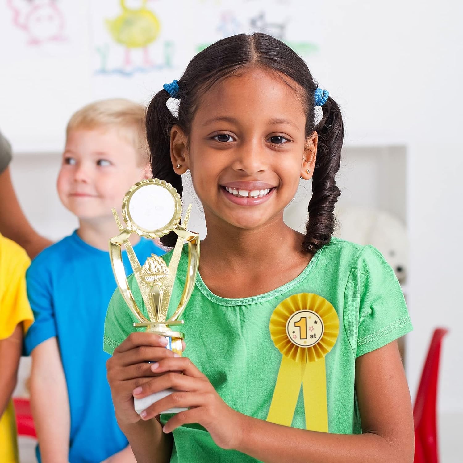 Juvale 24-Pack Award Ribbons, 1st, 2nd, and 3rd Place Recognition Awards, Rosette Victory Ribbons for Sports Event, Spelling Bees, School Science Fairs, Talent Shows Contest (Gold, Silver, Bronze)-1