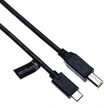 Keple 3m Type C to USB B Cable Cord (Thunderbolt 3 Compatible) for Digital pianos, keyboards, MIDI Controllers, Audio Interfaces, Synthesizers, Drum Machines, and Some DJ Equipment