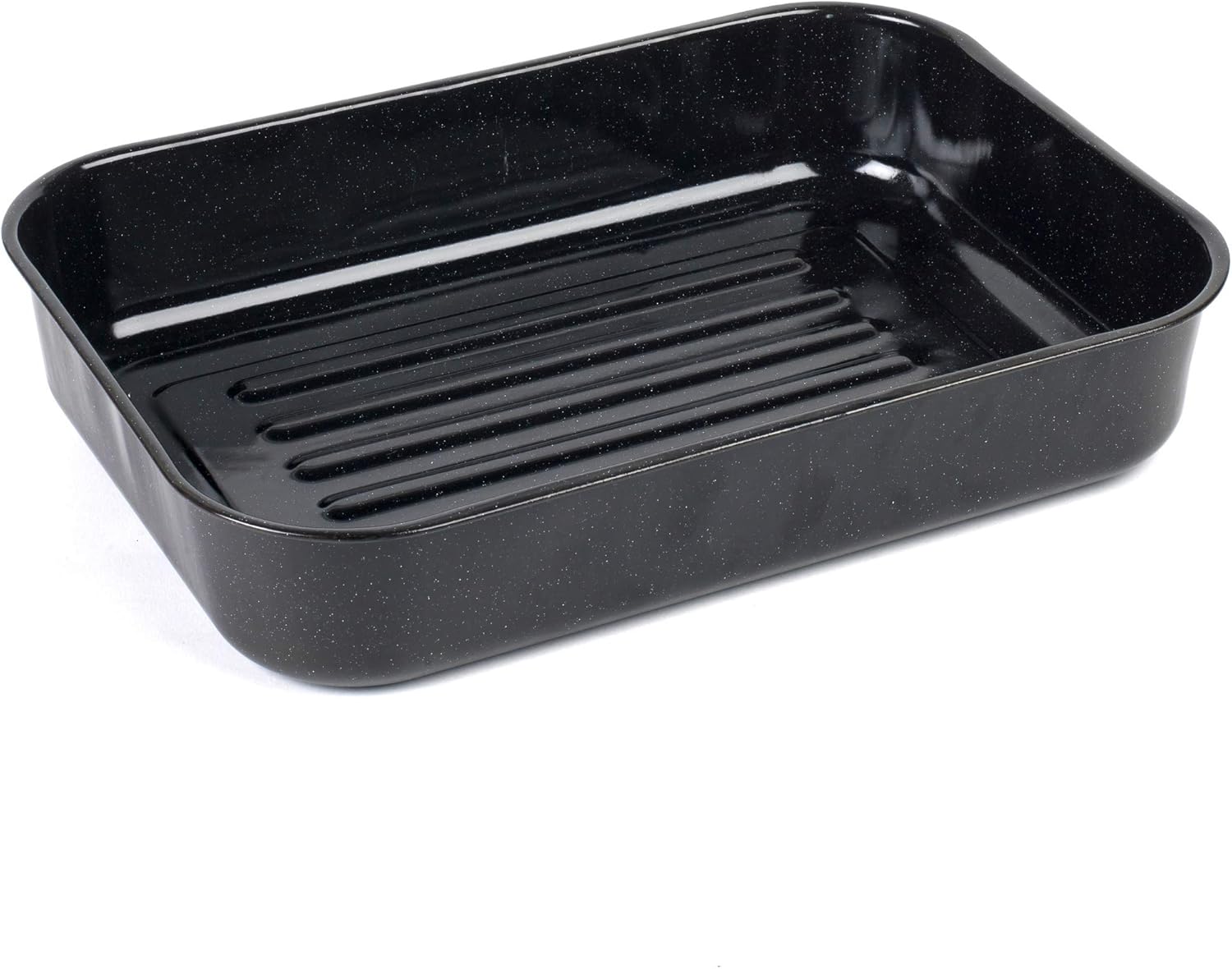 Russell Hobbs Vitreous Enamel Deep Roaster, Baking Tray and Self Basting Roaster with Lid, Black-2