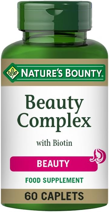 Nature’s Bounty Beauty Complex with Biotin, Pack of 60 – Supports Hair, Skin, Nails - Collagen with Vitamins A, C, E – Vegetarian, Vegan-0