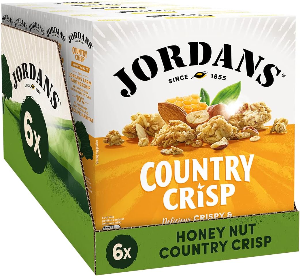 Jordans Country Crisp Honey & Nut | Breakfast Cereal | Vegetarian | 6 PACKS of 500g-0