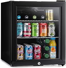 Subcold Super50 LED – Mini Fridge Black | 50L Beer, Wine & Drinks Fridge | LED Light + Lock & Key | Energy Efficient (Black)