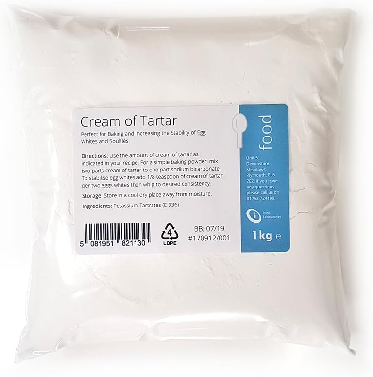 Intralabs Cream of Tartar for Baking & Playdough, Pure Food Grade Powder, 1kg-0