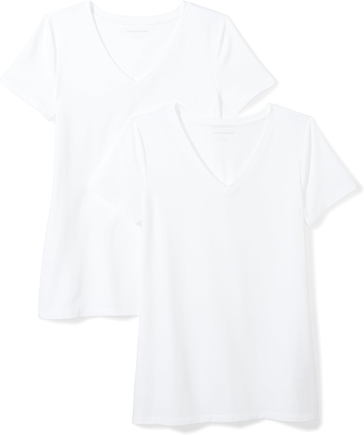 Amazon Essentials Women's Classic-Fit Short-Sleeve V-Neck T-Shirt, Multipacks-0