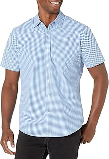 Amazon Essentials Men's Regular-Fit Short-Sleeve Poplin Shirt