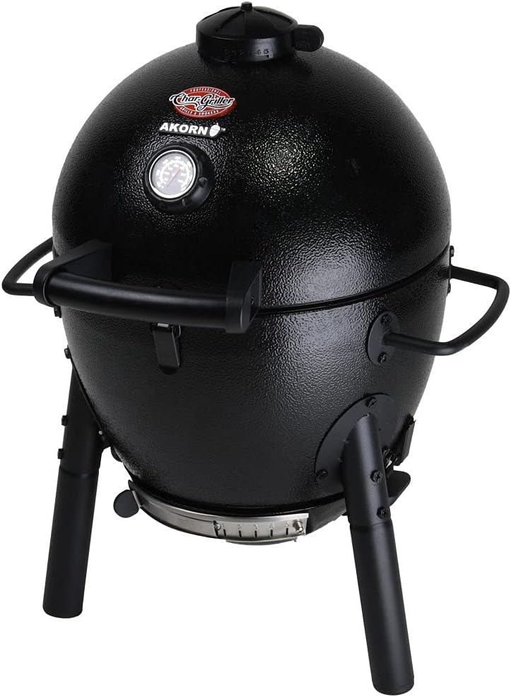 Char-Griller E6714 AKORN Jr. Kamado, Ash Portable Charcoal Grill-0