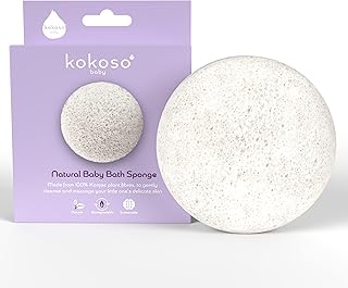 Kokoso Baby Natural Sponge – Super Soft Natural Baby Bath Sponge, Perfect as a Newborn Sponge and Baby Face Sponge