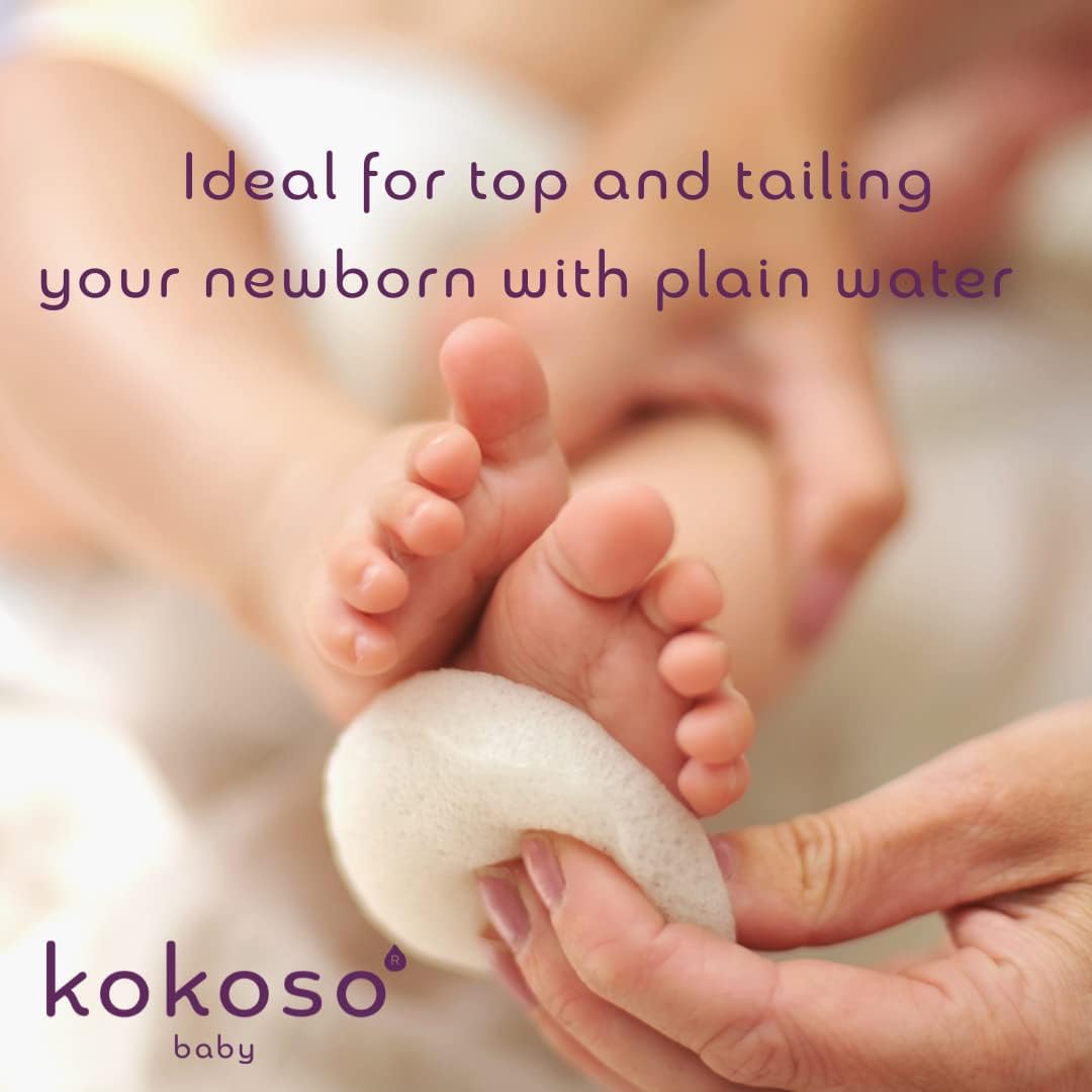 Kokoso Baby Natural Sponge – Super Soft Natural Baby Bath Sponge, Perfect as a Newborn Sponge and Baby Face Sponge-7