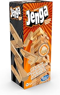 Hasbro Gaming Jenga Classic, Children's game that promotes reaction speed from 6 years