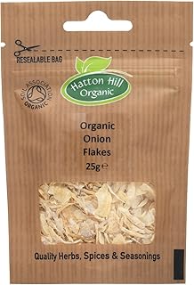 Organic Onion Flakes (Kibbled) 25g by Hatton Hill Organic - Free UK Delivery