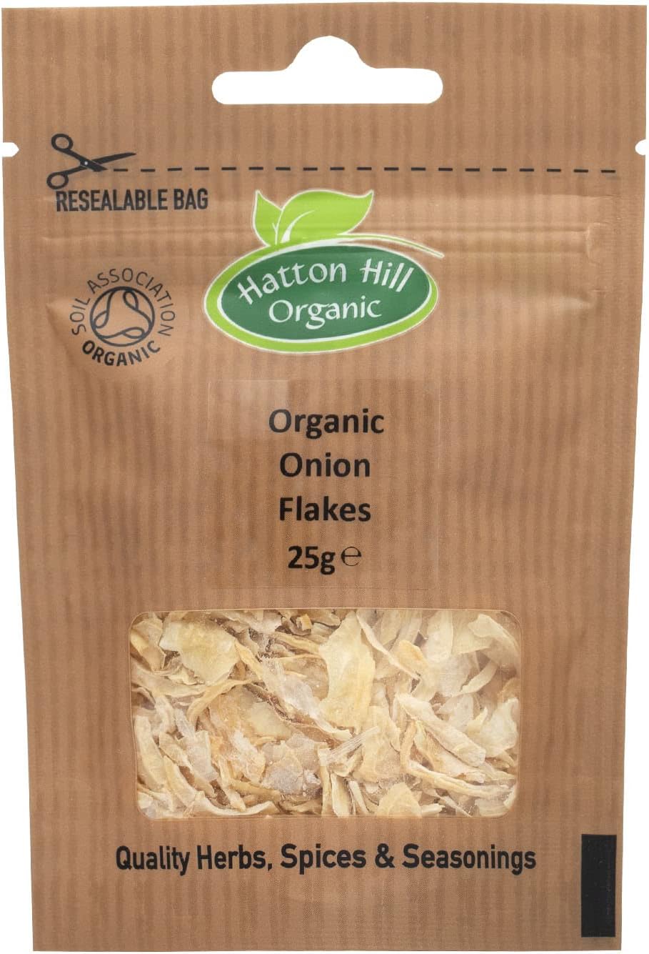 Organic Onion Flakes (Kibbled) 25g by Hatton Hill Organic - Free UK Delivery-0