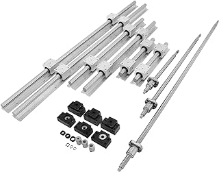 Happybuy SBR20 Linear Rail Set+3 Ballscrew RM1605-350/650/1050mm CNC Set Support Liner Rail+BK/BF12 with BK/BF 12 CNC Kit