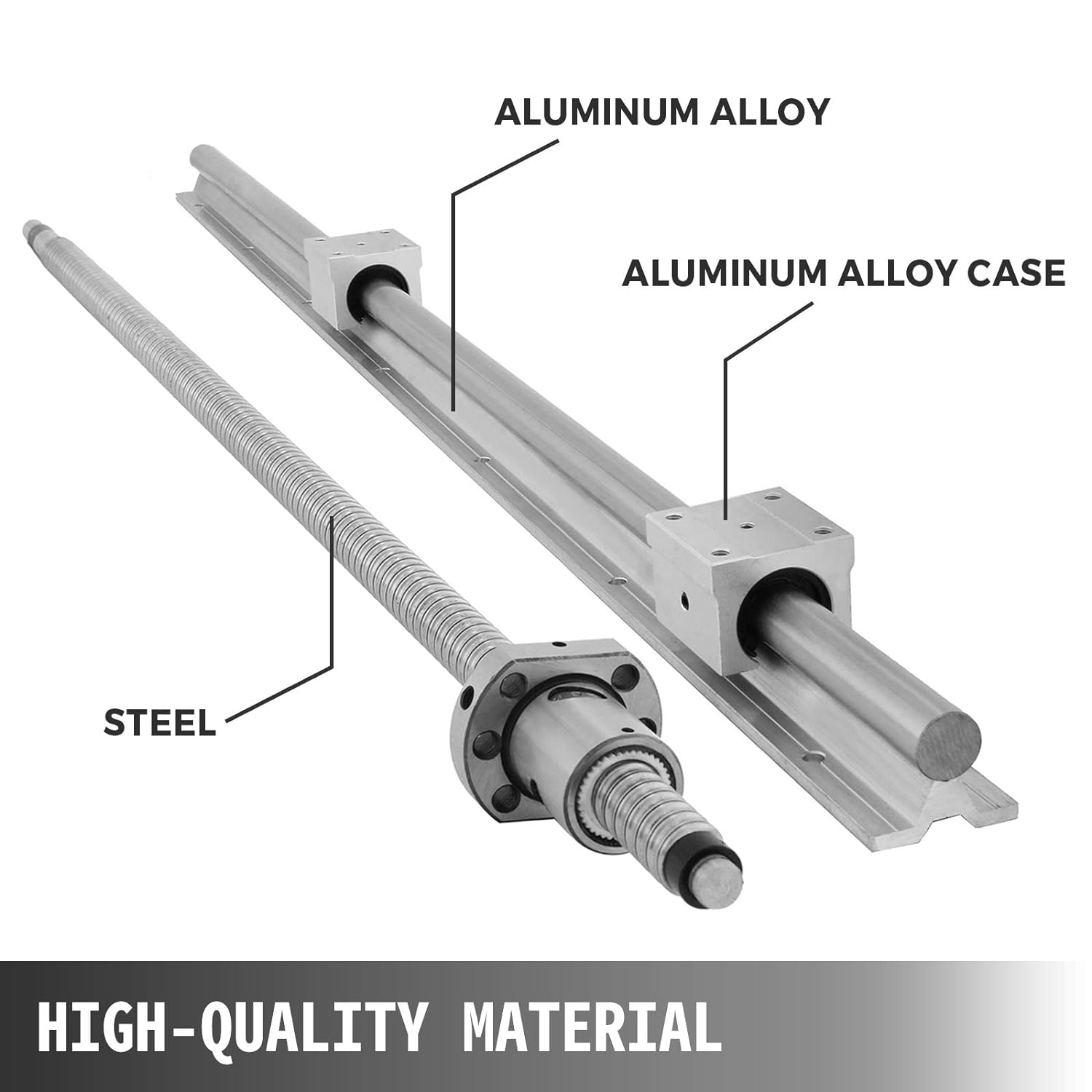 Happybuy SBR20 Linear Rail Set+3 Ballscrew RM1605-350/650/1050mm CNC Set Support Liner Rail+BK/BF12 with BK/BF 12 CNC Kit-3