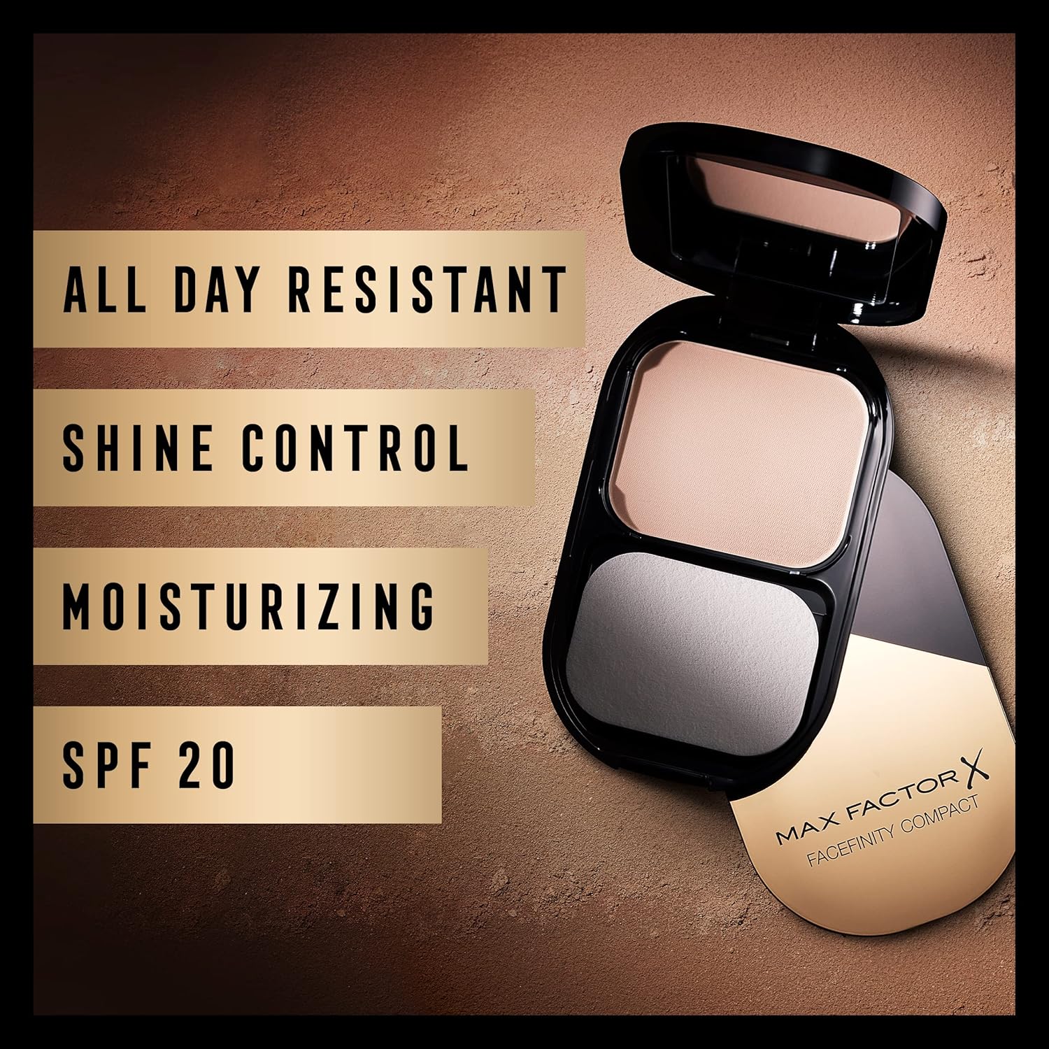 MAX FACTOR - Facefinity Compact Foundation - Up To 8hr Wear - Lightweight, SPF 20, All Day Resistant, Shine Control, Moisturizing - 003 Natural Rose - 10g-6