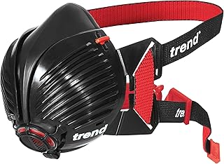 Trend Air Stealth P3 Dust Mask Respirator, Medium/Large, Replaceable HEPAC Filters, Comfortable Design for All-Day Use, 99.99% Filtration Efficiency, STEALTH/ML