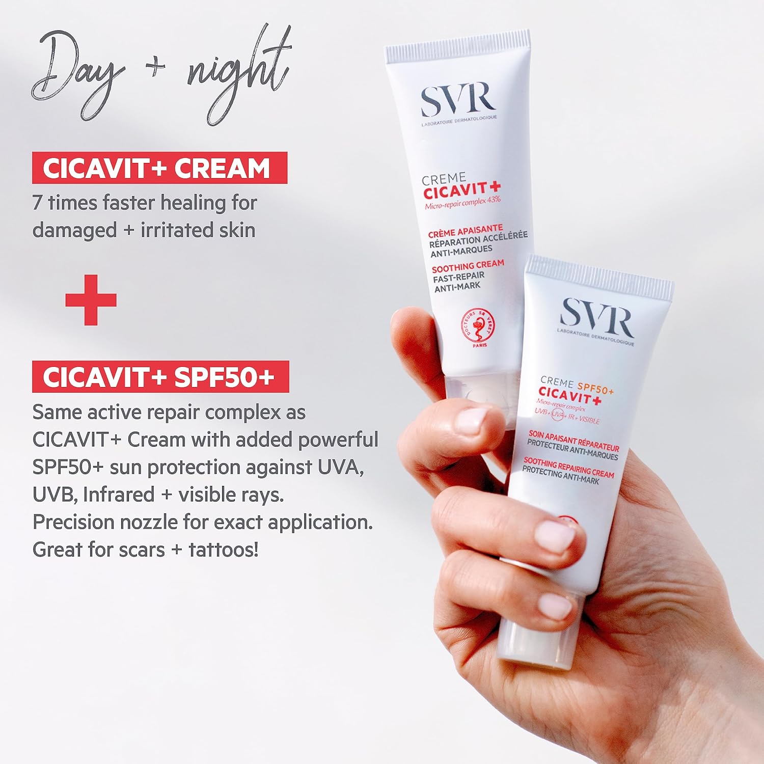 SVR CICAVIT+ Scar Cream, SOS + Wound Healing Treatment for Damaged, Sensitised Skin, Nappy Rash, Chicken Pox, Grazes, Cuts + Tattoo Aftercare - All Ages, 100ml-5