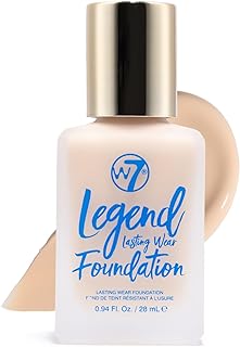 W7 Legend Foundation - Creamy Liquid Foundation for Poreless, Semi-Matte Medium Coverage - 28ml (Sand Beige)