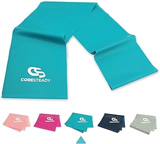 Coresteady Resistance Band For Men & Women - Exercise Band to Build Strength, Flexibility, Muscle & Tone - For Fitness, Stretching, Pilates, Physio & Yoga - With Exercise Guide