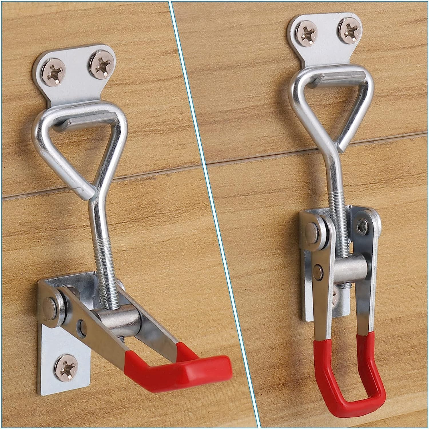 MINGZE 2pcs 600Kg Triangle Shaped Lever Latch Toggle Clamp, 4003-6