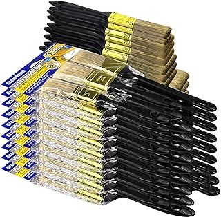 Great Andrew Paint Brushes, 30 PCS Great Value Multi use(3" 2" 1.5" 1" Flat &1.5" Angled) Paint Brush Pack, Paint Brushes Set for Home Furniture Fences and Wall Trim