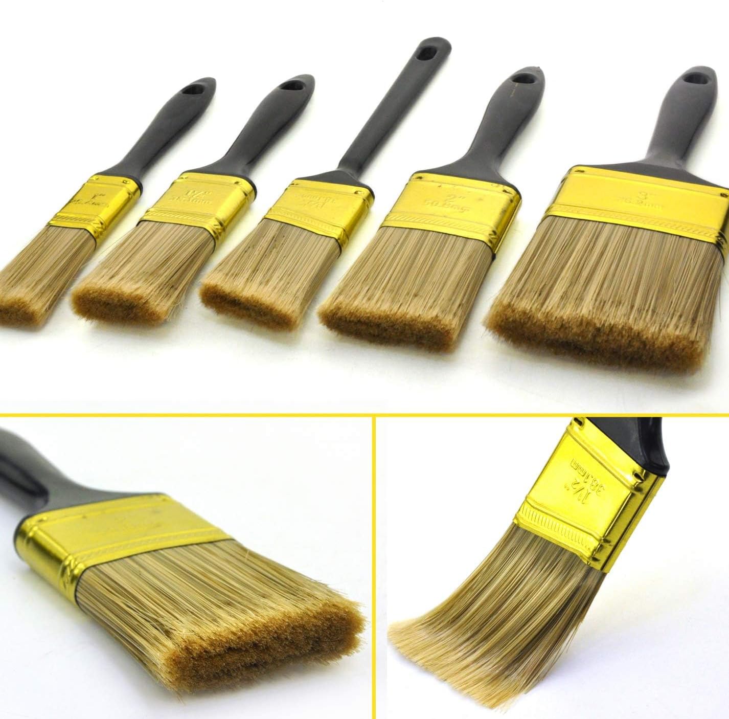 Great Andrew Paint Brushes, 30 PCS Great Value Multi use(3" 2" 1.5" 1" Flat &1.5" Angled) Paint Brush Pack, Paint Brushes Set for Home Furniture Fences and Wall Trim-2