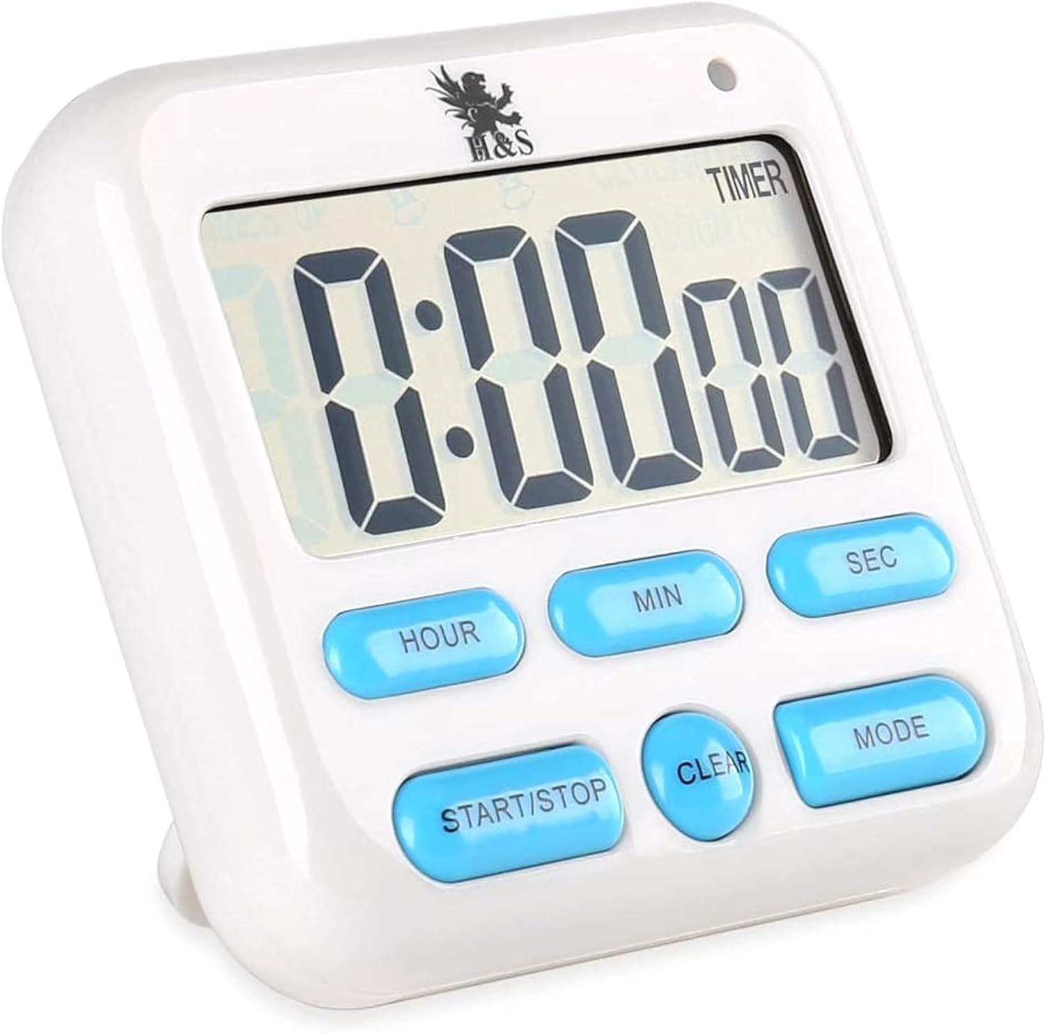 H&S Digital Kitchen Timer for Cooking - Magnetic Countdown Timers Clock with Large LCD Digits Display & Loud Alarm - AAA Battery Included - Kitchen Timers for Cooking - Kitchen Timer Digital