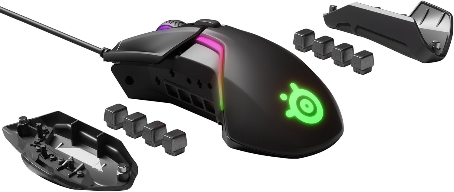 SteelSeries Rival 600 Gaming Mouse - 12,000 CPI TrueMove3Plus Dual Optical Sensor - 0.5 Lift-off Distance - Weight System - RGB Lighting-3