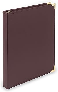 Samsill Classic Collection Executive Presentation 3 Ring Binder/Portfolio Binder, Half Inch Binder, Brass Round Ring (Holds 100 Sheets), Burgundy