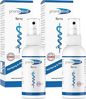 Prontolind Spray 75ml - for antibacterial cleaning and care of piercings, tunnels, plugs and body modifications (2-Pack)