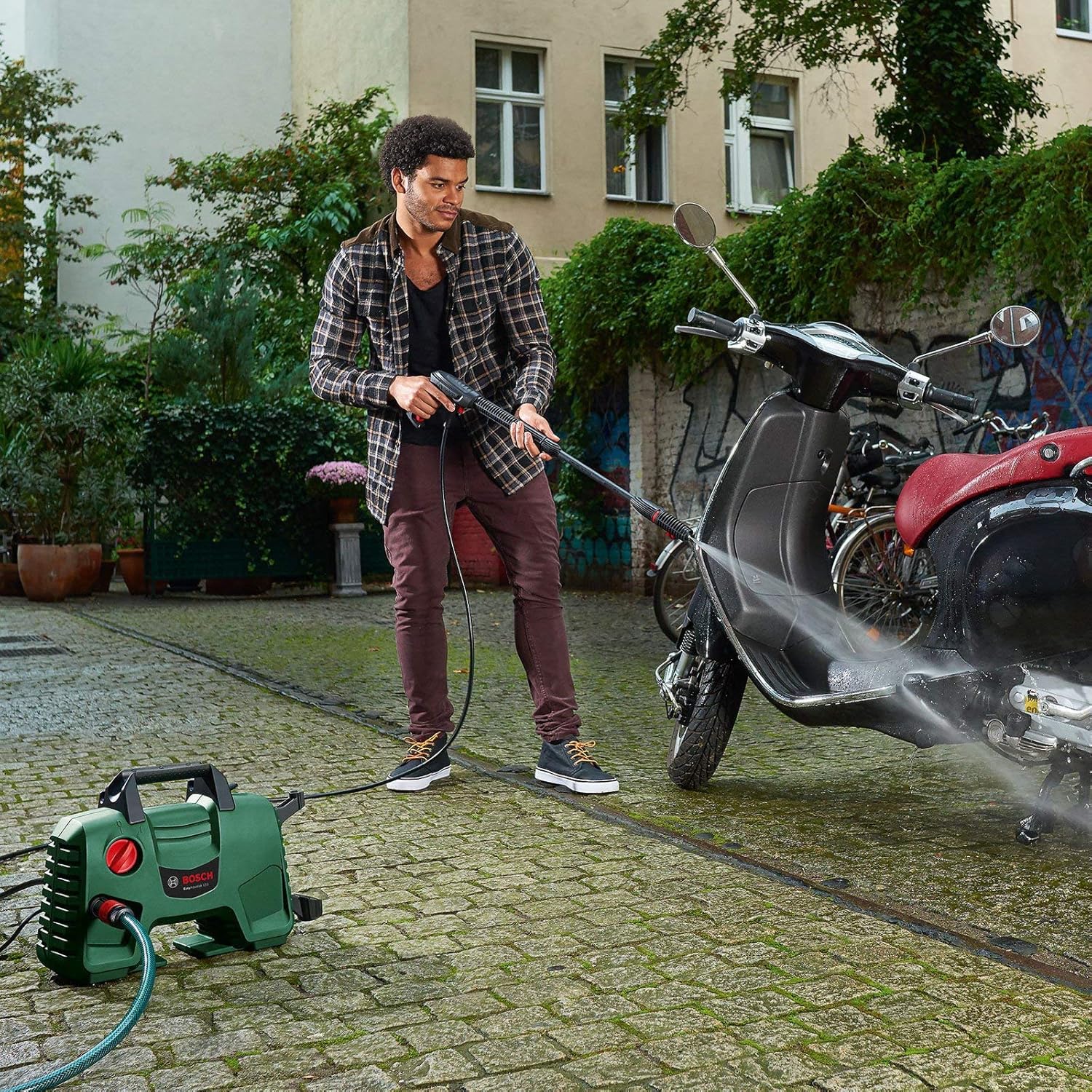 Bosch 06008A7F70 EasyAquatak 110 High Pressure Washer, Green, 37.5 cm*40.0 cm*20.0 cm-2