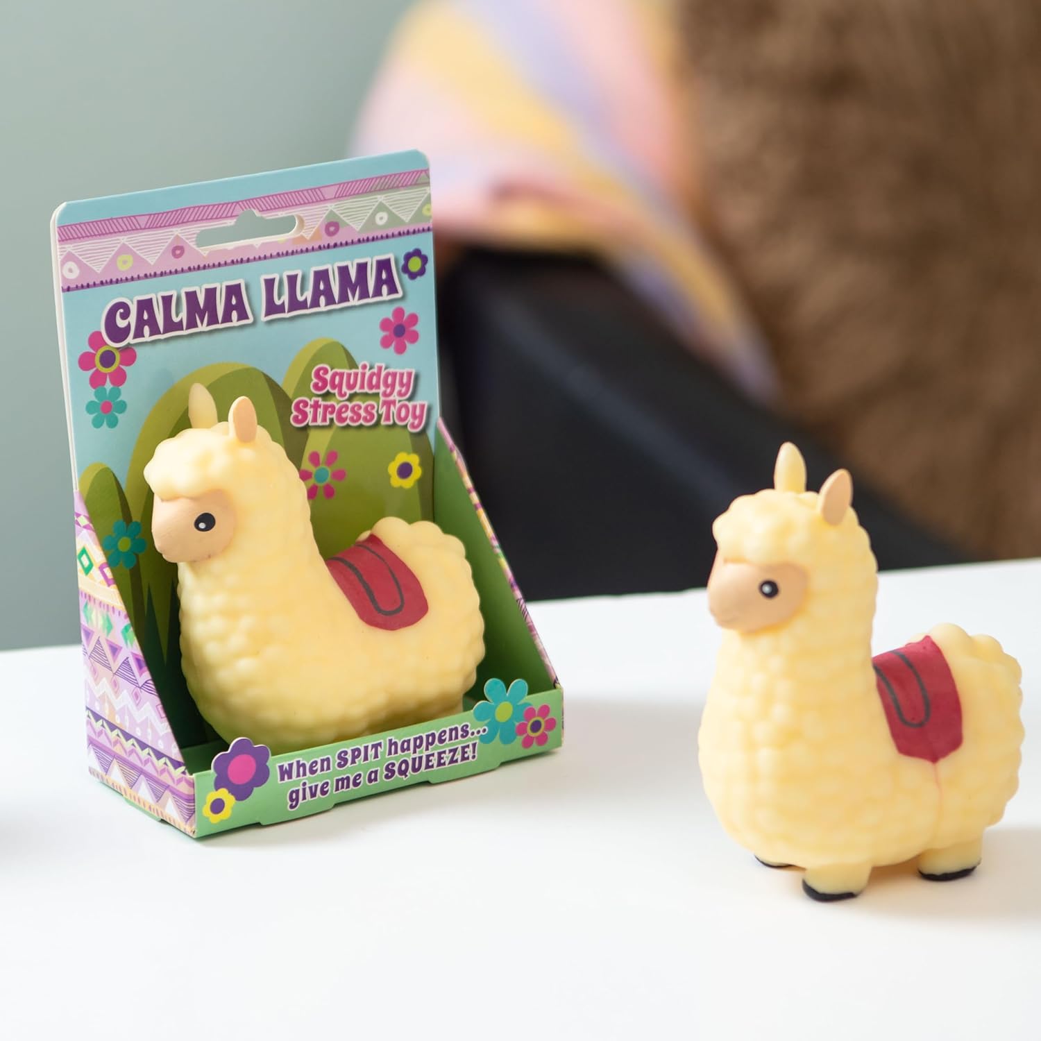 Boxer Gifts Calma Llama Stress Toy - Squishy Fidget Toys & Stress Balls For Adults - Helps With Anxiety Relief - Office Desk Toy Fun Stocking Filler Gifts For Women - Colleagues Secret Santa Gift-2