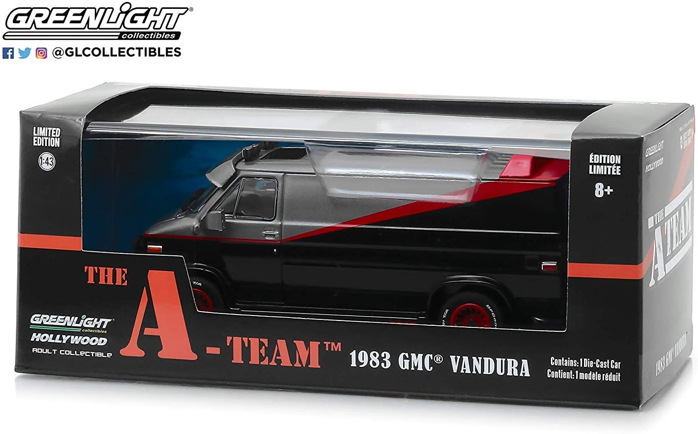 Greenlight Collectibles - 86515 - GMC VANDURA 1983 From A-TEAM Tv Movie 12cm Scale 1/43 - DieCast Model-4