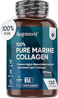 100% Pure Marine Collagen Capsules - 120 Capsules (Not Collagen Powder/Collagen Tablets) - 2 Months Supply - Collagen Supplements for Women & Men - Premium Naticol Type 1 Hydrolysed Collagen Peptides